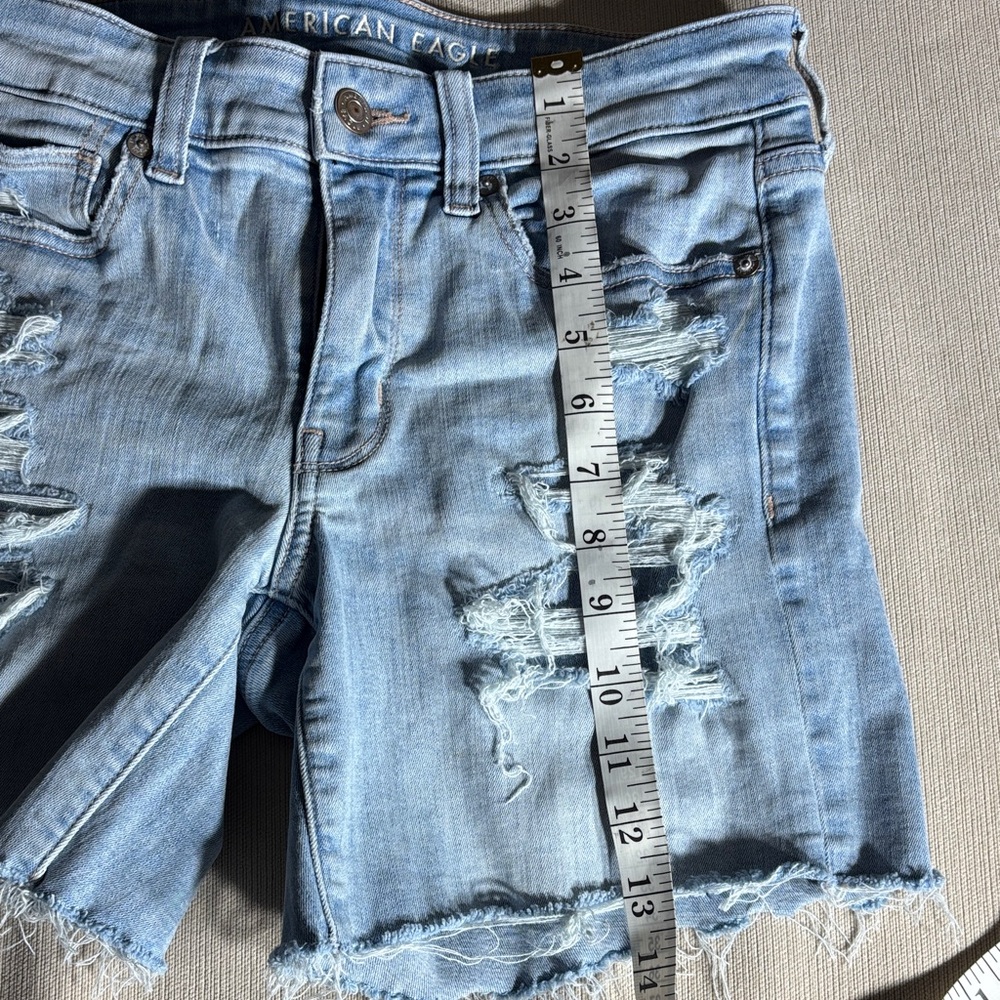 American Eagle Distressed Light Blue Jeans shorts - Picture 7 of 11